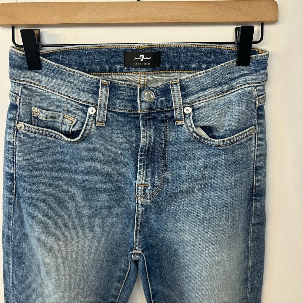 7 For All Mankind Women’s Ankle Skinny Jeans in Sloane Vintage Wash, Size 26 - Picture 3 of 13